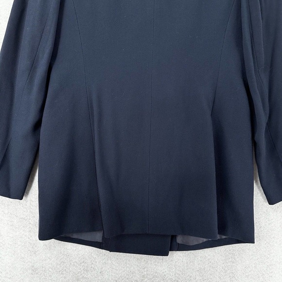 VINTAGE Hunt‎ Club Double Breasted Blazer Womens 8 Jacket Blue Gold Buttons Wool - Picture 9 of 14